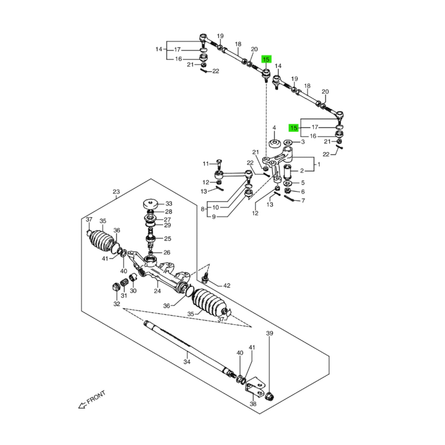 Suzuki Carry DC51T DD51T F6A Tie Rod End GMB 48810-50F01 48820-50F01 GTE-S-6L GTE-S-6R 0708-0722 0708-0721 Kei Truck Garage Sydney Australia