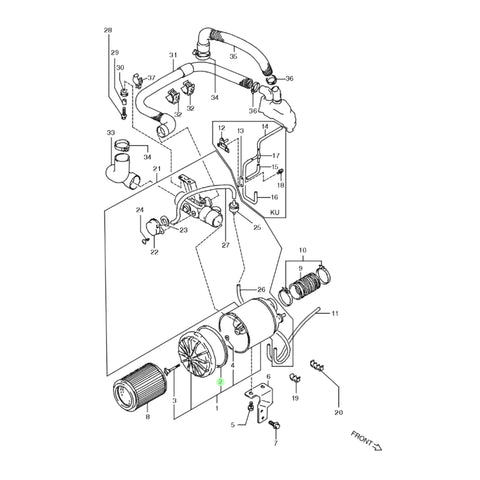 Suzuki Carry DC51T DD51T F6A Air Filter Housing Seal 13772-77300 Kei Truck Garage Sydney Australia