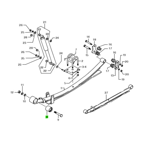 Suzuki Carry DC51T DD51T F6A Front Leaf Spring Bush 09319-12046 Kei Truck Garage Sydney Australia