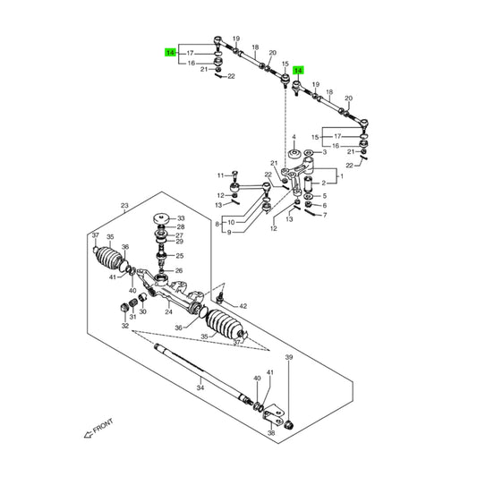 Suzuki Carry DC51T DD51T F6A Tie Rod End GMB 48810-50F01 48820-50F01 GTE-S-6L GTE-S-6R 0708-0722 0708-0721 Kei Truck Garage Sydney Australia